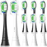 WENS Sanfte Ersatzbürsten Kompatibel mit Philips Sonicare Elektrische Zahnbürste, Aufsätze Passend für täglich präzise Zahnreinigung, 8er (Weiß+Schwarz)