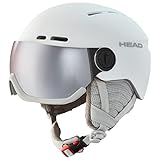 HEAD QUEEN Visier Skihelm für Erwachsene, Frauen, White, XS/S