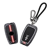 WUZUTU Autoschlüssel Hülle Schlüsselhülle Kompatibel mit Toyota Corolla RAV4 Camry Prius Prime Avalon C-HR GT86 Highlander Carbonfaser Muster Schlüsseletui Schlüsselanhänger Zubehör 2 Tasten