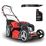 Scheppach Benzin Rasenmäher MS225-53 mit Radantrieb | 53cm Schnittbreite | 65L Fangbox | Höhenverstellung 7 Stufen | Seitenauswurf & Reinigungsfunktion | Mulchmäher | inkl. Motoröl & Ersatzmesser