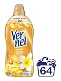 Vernel Aromatherapie Sinnliche Frangipani Weichspüler (64 Waschladungen), langanhaltender Wäscheduft mit ätherischen Ölen für 24/7 Frische, recycelbare Flasche