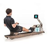 WaterRower Driftwood Wasser-Rudergerät | Das Original für Zuhause aus Eichenholz | LightRing & Bluetooth-Monitor |