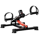 HOMCOM Heimtrainer Mini-Heimtrainer verstellbarer Widerstand LCD-Bildschirm verstellbare Höhe und Breite Arme Beine trainieren Stahl schwarz