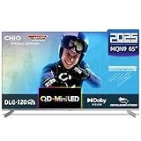 CHIQ M65QN9G 65 Zoll 4K Mini QLED Smart TV | Google TV 5.0 (Android 14) | 60Hz MEMC & Local Dimming | Dolby Vision & Atmos | DLG 120Hz* (Software-Enhanced) | HDR10 | Integrierter Google Assis