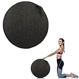 Schutzhülle Für Gymnastikball Stoff-Sitzball 55/65/75Cm Leicht rutschfest Schutzhülle Für Yoga Ball Schmutzabweisend Langlebig Waschbarer Stoffbezug Mit Griff,B,55cm/21.65inch