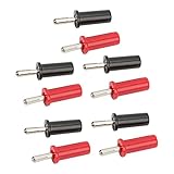 ACOGEDO 4 -mm -Lautsprecher Drahtadapter mit Goldplattiertem Bananenstecker Red & Black Lötmittelstecker für 12AWG 18AWG Lautsprecherkabel 10 Pack