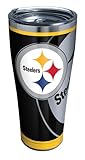 Tervis 1300007 NFL Pittsburgh Steelers Rush Edelstahlbecher mit Deckel, silberfarben