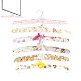 Kleiderbügel aus weicher Seide, Blumenmuster, keine Stöße, dick gepolsterter Kleiderbügel, mit Satin gepolsterte Kleiderbügel, rutschfester Satin-Kleiderbügel, Schwamm-Kleiderbügel, keine Beule, für