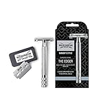 Wilkinson Sword Classic Vintage hochwertiger Rasierhobel inkl. 5 Doppelklingen aus Vollmetall - Für eine besonders exakte und schonende Rasur, Silber, 1 Stück (1er Pack)