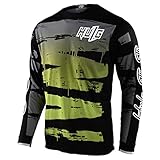 Radfahren Jersey Herren Mountainbike Motocross Jersey Langarm MTB T-Shirt,Shirt Downhill Fahrrad Jersey Schnelltrocknend (Color-19,L)