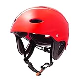 LOKAXXZU Canyoning -Helmkletterhelm vorgelagerter Helm im Freien im Freien, Helm für Erwachsene, rot, eine Größe