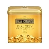 Twinings EARL GREY Schwarzer Tee lose in der Tee-Dose verfeinert mit Bergamotte-Aroma - weltbekannt & ausgesprochen erfrischender Schwarztee aus China (500g)