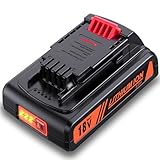 Ersatz für Black+Decker Akku 18V 3,0Ah (BL2018), 3.0Ah Li-Ion Akku für Black und Decker 18V Gartengeräte und Haushaltsgeräte BL2018 LBX20 LBXR20 LST220 LBXR2020-OPE LBXR20B-2 LB2X4020