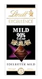 Lindt EXCELLENCE Mild 90 % Kakao - Milde Edelbitter-Schokolade | 100 g Tafel | Extra milde Bitter-Schokolade | Intensiver Kakao-Geschmack | Dunkle Schokolade | Vegane Schokolade | Schokoladengeschenk
