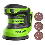 Greenworks 24V Exzenterschleifer, 5' Zufallsschleifer mit variabler Geschwindigkeit, nur Werkzeug