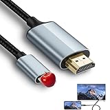 Huybaa HDM1 Adapter Kabel für iPhone & iPad zu TV (2m, Aluminium, 1080P HD) – Kompatibel mit iOS 17/16/15/14, YouTube-TV, Digital AV