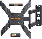 Perlegear TV Wandhalterung, Schwenkbare Neigbare TV Halterung für 26-55 Zoll Flach&Curved Fernseher bis zu 45Kg, max.VESA 400x400mm, PGMFK6, schwarz, 23-55 Zoll/Schwenkbar Neigbar