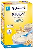 Bebivita Milchbrei Grieß ohne Zuckerzusatz, 4er Pack (4 x 500g)