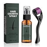 Bartwuchs-Set,Bartwuchs set mit Titanium Derma Roller,Beard Oil für Männer,Bartroller Kit 0.5mm,Bartwuchs-Serum-Öl,Bartwuchsmittel männer,Bartpflege-Set Bestes Geschenk für Männer/Vater