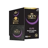 SKYN Elite Kondome, latexfrei, Skynfeel, Kondome für Männer, normale Größe, ultradünne und weiche Kondome, glatte gerade Form, 53 mm breit, 100 Stück