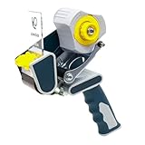 Packbandabroller mit Sicherheitsvorrichtung | Profi-Ausführung | Sicherheits-Handabroller | Low- Noise | Für Paketklebeband mit max. 50 mm Breite