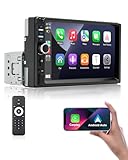 ESSGOO Single Din Autoradio mit kabelgebundenes Carplay und Android Auto, 7 Zoll HD Touchscreen Bildschirm MP5 Auto Display Radio Receiver mit Bluetooth Mirror Link FM TF AUX USB