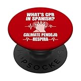 Was ist CPR auf Spanisch? Calmate Pendejo Respira Funny CPR PopSockets Klebender PopGrip