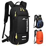 LOCAL LION ONETOALL Fahrradrucksack Klein 10L mit Regenschutz und Helmnetz, MTB Rucksack für Damen und Herren, Kleiner Wanderrucksack Wasserdicht zum Radfahrren Wandern Tagestour Outdoorsports