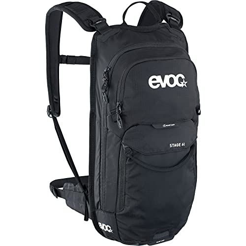 EVOC STAGE 6 technischer Bike-Rucksack für Enduro Biking und andere Outdoor-Aktivitäten (durchdachtes Taschenmanagement, maximale Rückenbelüftung, inkl. 2l Trinkblase), Schwarz
