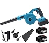 Laubbläser, 18 V, Akku und Ladegerät, 2-in-1-Laubsauger mit Akku, 3,6 m/min (mit 2 Akkus mit 4000 mAh)