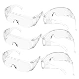 MAGICLULU 6 Paare Brille Erwachsene Abdeckung Auge Schilde Universal- Schutz Für Schützend Gläser Wissenschaft Plastik Transparent