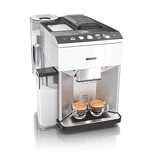 Siemens Kaffeevollautomat EQ.500 integral TQ507D02, viele Kaffeespezialitäten, Milchaufschäumer, integr. Milchbehälter, Keramikmahlwerk, Heißwasserfunktion, automat. Dampfreinigung, 1500 W, edelstahl