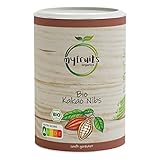 myfruits Bio Kakao Nibs, 450g, Kakaonibs ohne Zusätze, ohne Zucker, Sanft geröstet für einen schokoladigeren Geschmack, Zum Backen oder für Müsli