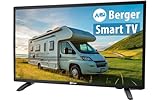 BERGER 12V Fernseher Wohnmobil Classiq 19' | Smart TV 12/24V Betrieb mit Triple Tuner, Bluetooth & WebOS | Camping Fernseher mit Lautsprecher & HD-Display | Ideal für Wohnwagen, LKW & Boot