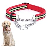 Halsband Hund,Hundehalsband Rot,Erziehungshalsband Hund,Hundehalsbänder,Reflektierendes Martingal-Halsband,Taktisches Hundehalsband,Stilvoll und Bequem (L)