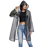 UNIQUEBELLA Regenmantel Eva Travel Transparent Regenponcho Regen Zubehör für Damen und Herren Regenbekleidung Regencape Regenjacke Wasserdicht für Wandern Radfahren Camping und Reisen