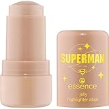 essence Superman jelly highlighter stick, Nr. 02, kühlend, strahlend, strahlend frisch, schimmernd, vegan, ölfrei, ohne Parabene, ohne Mikroplastikpartikel, 1er Pack (9.5g)