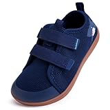 IceUnicorn Kinder Barfußschuhe Breite Zehenbox Jungen Mädchen Hausschuhe Minimalistische Outdoor Traillaufschuhe Walking Schuhe(Marine, 26EU Weit)