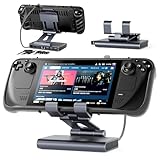 Dockingstation für Steam Deck/ROG Ally X/Legion Go/MSI Claw, 6-in-1 verstellbarer Ständer, Steam Deck-Dock mit HDMI 4K @ 60Hz, 1000Mbps Ethernet, 3* USB-A 3.0 und Schnelllade-kompatibles Steam Deck