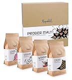 Morgenheld Kaffeebohnen Probierset 1kg, Premium Arabica Kaffee Ganze Bohnen 4x250g, Traditionelle Röstung, Geschenk-Idee