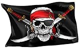 Original RAHMENLOS Piraten Flagge Karibik