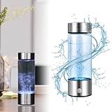 Hydrogen Water Bottle, 2024 Neu Wasserstoff-Wassergenerator für Trinkwasser,Tragbarer Wasserionisator,Wasserstoff-Wasserflasche,Wasserstoff-Wassermaschine und Hersteller für Sport (Schwarz)