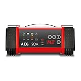 AEG 97025 Mikroprozessor Batterie Ladegerät LT 20 Ampere für 12 / 24 V, 9-stufig, Power-Supply, automatischer Temperaturausgleich, Schwarz/Rot