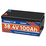 CYCCLEVOLT 36V 100Ah Lithium Batterie, Lifepo4 36V Golf Cart Batterie mit Grade A Zellen und Spitzenstrom 500A, 3840Wh, 6000+ Zyklen, Perfekt für Solaranlagen, Wohnmobile, Trolling-Motoren