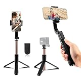 UrbanHomes Gimbal, Gimbal Smartphone, Handy Gimbal, Gimbal Kamera, Tragbares Gimbal Mit Kabelloser Fernbedienung, Handy-Stabilisator, Schwarz