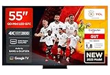 TCL 55Q7C QLED Mini LED Fernseher, 55 Zoll, 4K HDR Premium, Dolby Vision IQ & Atmos, Smart TV mit Google TV, Bang & Olufsen 6.2.2 Sound, 144Hz VRR, AMD FreeSync Premium Pro, HDMI 2.1, AirPlay 2, Alexa