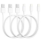 iPhone Ladekabel 1M 3Pack [MFi-Zertifiziert], USB Lightning Kabel Schnellladekabel iPhone Handy Ladekabel Lightning Kabel iPhone Kabel für iPhone 14 13 12 11 Pro Max XS XR X 8 7 6 5 SE, iPad, Airpods