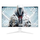Z-Edge 27 Zoll 300Hz Curved Gaming Monitor 1ms MPRT Full HD 1080P, 300cd/m² Helligkeit, 16:9 VA Panel, FreeSync, HDR10, HDMI (240Hz) & DisplayPort (300Hz), VESA Kompatibel, Weiß