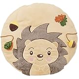 Bieco Baby Krabbeldecke Ø 70 cm | Igel Motiv Activity Decke Baby | Krabbeldecke für Baby | Geeignet für Baby Spielbogen | Plüsch Baby Spielmatte | Spieldecke Baby | Krabbelmatte für Spieltrapez