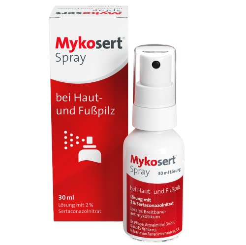 Mykosert Fußpilz Spray: Antimykotikum bei Hautpilz & Fußpilz, fungizid, mit Sertaconazol, 30 ml